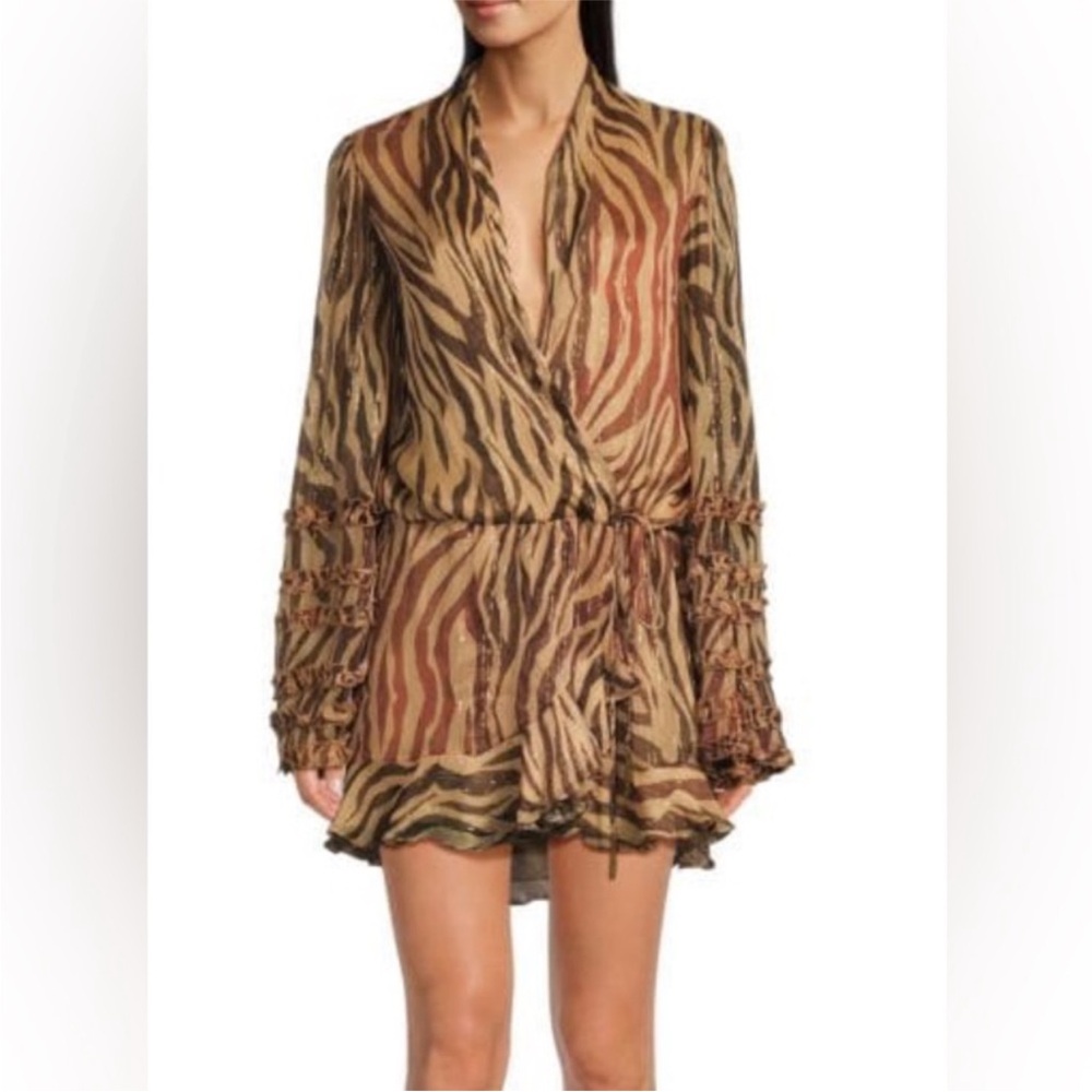 Rococo Sand Tiger Striped Silk Dress size S